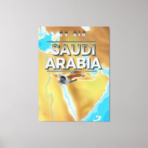 Impressão Em Tela Poster de viagens Vintage da Arábia Saudita