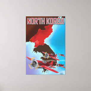 Impressão Em Tela Poster de Viagens vintage da Coreia do Norte.