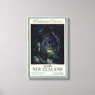 Impressão Em Tela Poster de Viagens vintage da Nova Zelândia