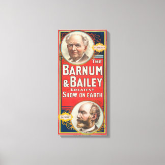 Impressão Em Tela Poster do Circo Mostrando Retratos De Barnum & Bai