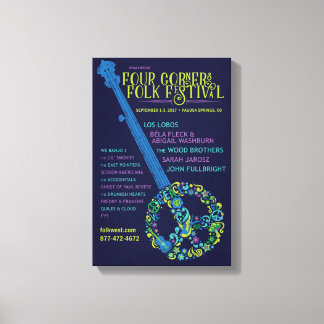 Impressão Em Tela poster do Festival Folk de Quatro Cantos de 2017