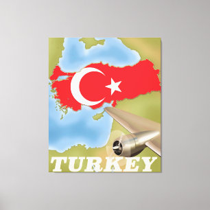 Impressão Em Tela Poster do vôo do vintage de Turquia