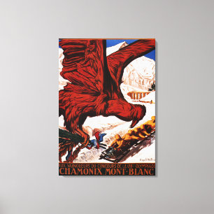 Impressão Em Tela Poster olímpico de 1924 jogos do inverno