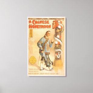 Impressão Em Tela "Poster teatral do jogo de uma lua de mel chinesa"