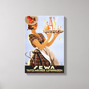 Impressão Em Tela Poster vintage alemão de Sewa restaurado