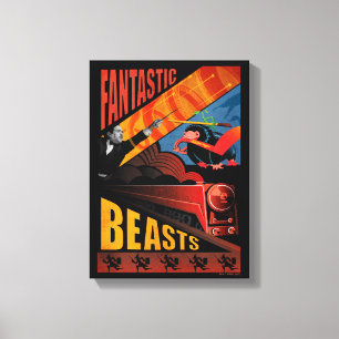 Impressão Em Tela Poster vintage Fantástico das Bestas de Jacob Kow
