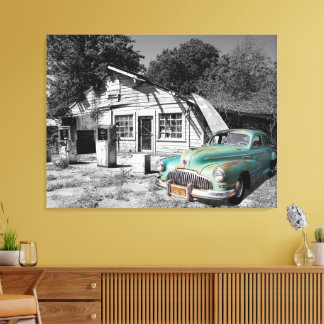 Impressão Em Tela posto de gasolina antigo