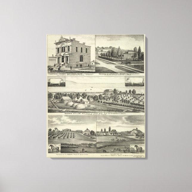 Impressão Em Tela Pottawatomie, Kansas (Frente)