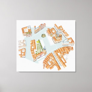 Impressão Em Tela Praça da cidade velha. Praga Checo