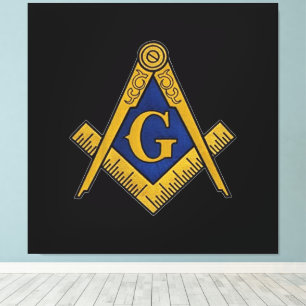Impressão Em Tela Praça das Freemasões Masônicas e Compass