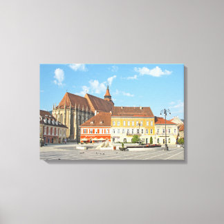 Impressão Em Tela Praça do Conselho de Brașov, Transilvânia, Romênia