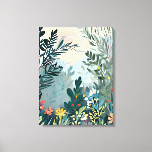 Impressão Em Tela Prado Vibrante - Arte Paisagem Floral