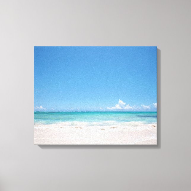 Impressão Em Tela Praia Backgroud (Frente)