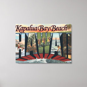 Impressão Em Tela Praia da baía de Kapalua, Havaí - grandes cenas 