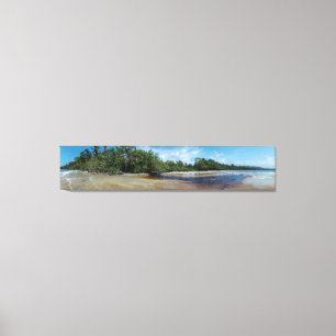 Impressão Em Tela Praia de Cahuita do panorama