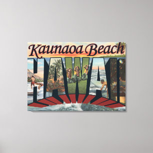 Impressão Em Tela Praia de Kaunaoa, Havaí - grandes cenas da letra