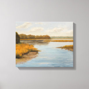 Impressão Em Tela Praia de pintura impressionista de Long Island New