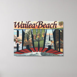 Impressão Em Tela Praia de Wailea, Havaí - grandes cenas da letra