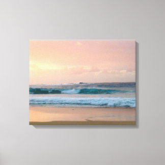 Impressão Em Tela Praia do pôr do sol com oceano