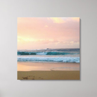 Impressão Em Tela Praia do pôr do sol com oceano