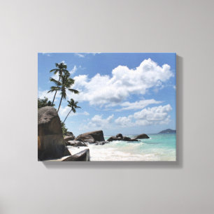 Impressão Em Tela praia isolada nas Seychelles