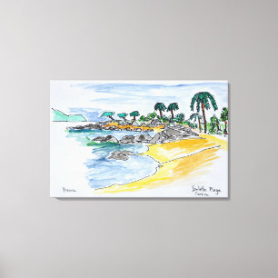 Impressão Em Tela Praia Isolella, Ajácio Córsega, França