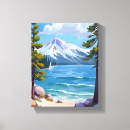 Impressão Em Tela Praia Sand Harbor Lake Tahoe Pintura