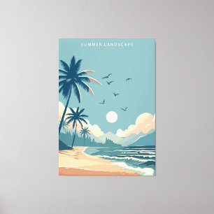 Impressão Em Tela praia tropical