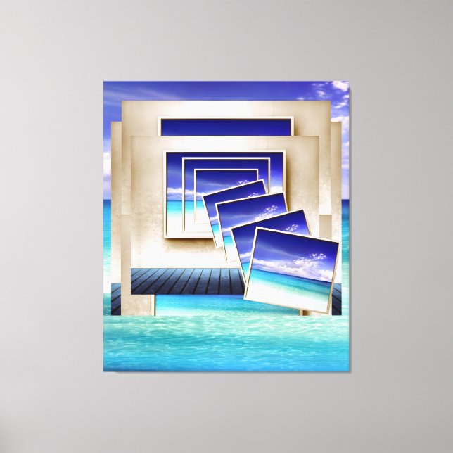 Impressão Em Tela Praia: Uma Imagem Dentro (Frente)