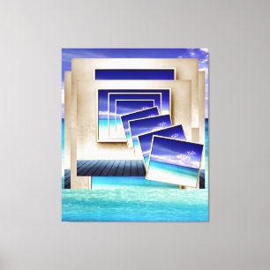 Impressão Em Tela Praia: Uma Imagem Dentro