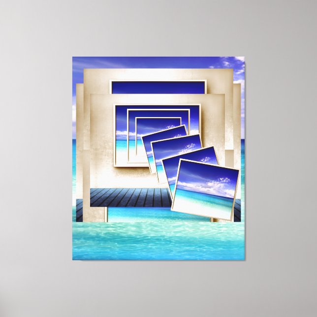 Impressão Em Tela Praia: Uma Imagem Dentro (Frente)