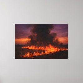Impressão Em Tela Prairie Fire Dramatic Texas Landscape Print