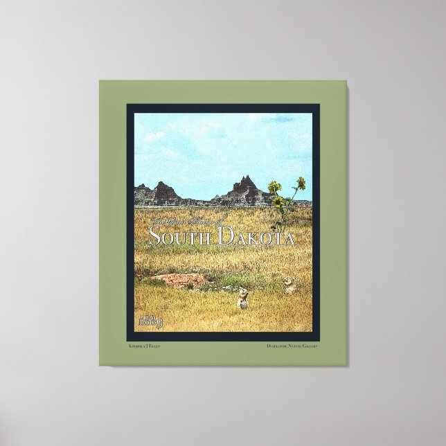 Impressão Em Tela Prairie Lands, Dakota do Sul (Frente)