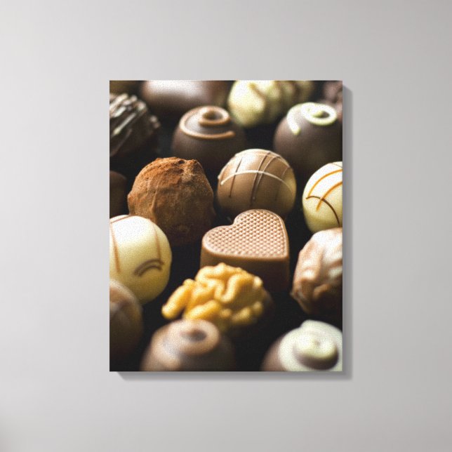 Impressão Em Tela Pralinas de chocolate deliciosas (Frente)