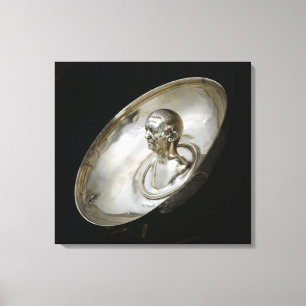 Impressão Em Tela Prato com o busto de um homem para dentro