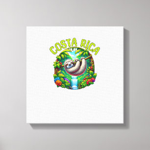Impressão Em Tela Preguiça da Costa Rica - Camiseta da Cachoeira da