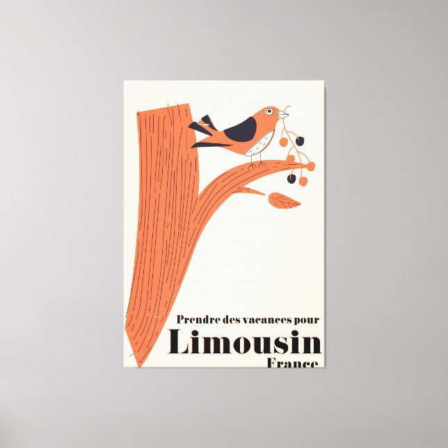 Impressão Em Tela Prendre des vacances para Limousin France . (Frente)