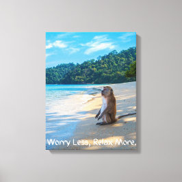 Impressão Em Tela Preocupação Menos Relaxe Mais Impressão de Tela