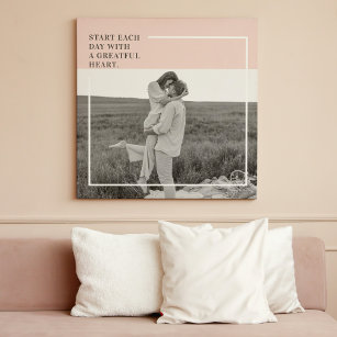 Impressão Em Tela Presente Adorável da Família Rosa Pastel Foto Mode