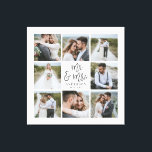 Impressão Em Tela Presente da família de casamento multifomonograma<br><div class="desc">Presente da família do casamento com multifomonograma. Casamento ideal,  nova casa,  aniversário,  aniversário ou presente de Natal. Uma maneira divertida de mostrar todas as suas belas fotografias.</div>