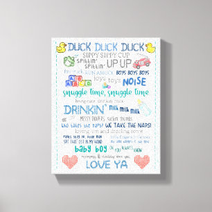 Impressão Em Tela Presente de arte de berçário engraçado do papai si