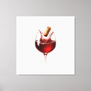 Impressão Em Tela Presente de Casamento Elegante Salpico de Vinho Am