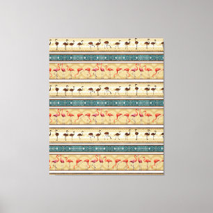 Impressão Em Tela Presente De Flamingo, Bonito Presente De Padrão F