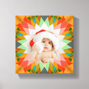 Impressão Em Tela Presente de Foto Personalizado Estrela de Natal Ro