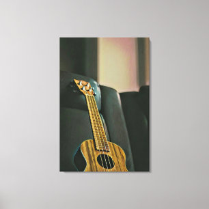 Impressão Em Tela presente de guitarra de baixo acústico