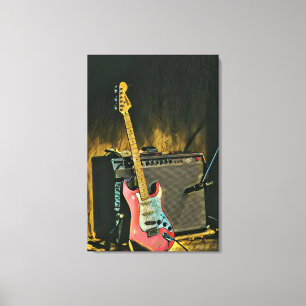 Impressão Em Tela Presente de guitarrista acústico