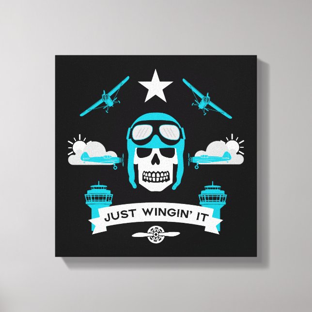 Impressão Em Tela Presente De Piloto Privado E Comercial (Frente)