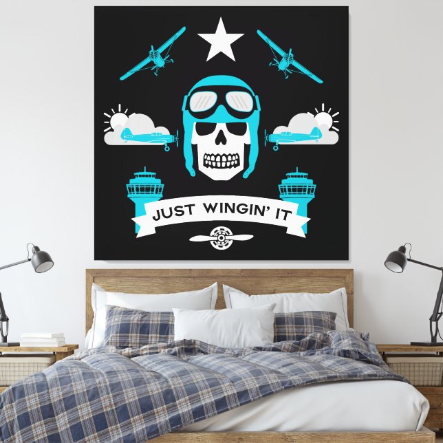 Impressão Em Tela Presente De Piloto Privado E Comercial (Insitu(Quarto))