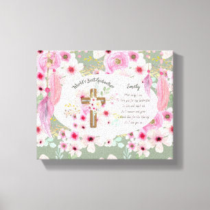 Impressão Em Tela Presente de Poema de GODMOTHER - Personalização 