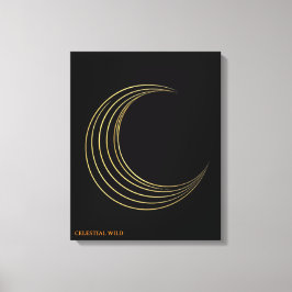 Impressão Em Tela Presente de Tela de Arte Celestial Lua Crescente D